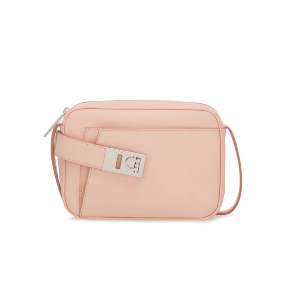 Ferragamo Archive Gancini Camera Crossbody Bag • Brand New • Never Worn • Pink